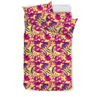 Hawaiian Seamless Tropical Flower Plant Pattern Background Polynesian Bedding Set - Polynesian Pride