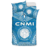 Northern Mariana Islands Flag Polynesian Chief Duvet Cover Set - Polynesian Pride