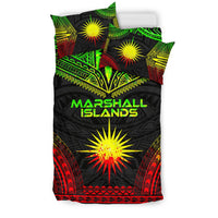 Marshall Islands Polynesian Chief Duvet Cover Set - Reggae Version - Polynesian Pride