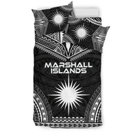 Marshall Islands Polynesian Chief Duvet Cover Set - Black Version - Polynesian Pride