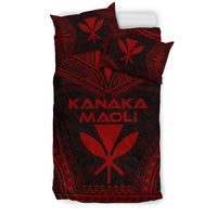 Kanaka Maoli Polynesian Chief Duvet Cover Set - Red Version - Polynesian Pride