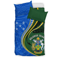 Solomon Islands Bedding Set - Solomon Islands Coat Of Arms Kanaloa Tatau Gen SI - Polynesian Pride