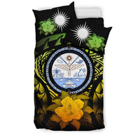 Marshall Island Duvet Cover Set - Marshall Island Seal & Reggae Hibiscus - Polynesian Pride