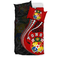 Polynesian Bedding Set - Tonga Duvet Cover Set Kanaloa Tatau Gen TO (Black) - Polynesian Pride