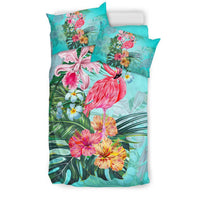 Hawaiian Flamingo Hibiscus Tropical Polynesian Bedding Set - Polynesian Pride
