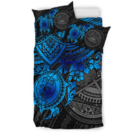 American Samoa Polynesian Duvet Cover Set - Blue Turtle - Polynesian Pride