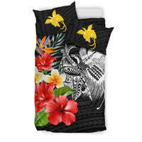 Polynesian Duvet Cover Set - Papua New Guinea Bedding Set Polynesia Turtle Hibiscus And Plumeria - Polynesian Pride