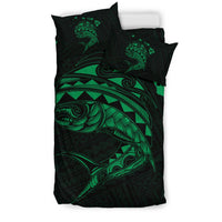 Hawaii Polynesian Mahi - Mahi Common Dolphinfish Bedding Set - Green - Polynesian Pride