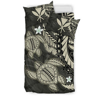 Hawaii Bedding Set - Hawaii Polynesian Turtle Hibiscus Bedding Set - Beige - Polynesian Pride
