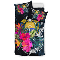 Polynesian Bedding Set - Nauru Duvet Cover Set Tropical Flowers - Polynesian Pride