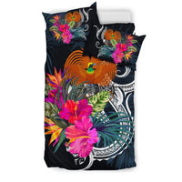 Polynesian Bedding Set - Papua New Guinea Duvet Cover Set Tropical Flowers - Polynesian Pride