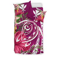 Hawaii Polynesian Turtle Tropical Hibiscus Plumeria Bedding Set - Pink - Polynesian Pride