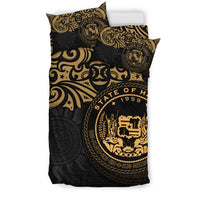 Hawaii Bedding Set - Hawaii Seal Pride Style (Gold) - Polynesian Pride
