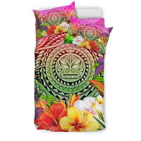 Polynesian Bedding Set - Manta Ray Tropical Flowers - Polynesian Pride