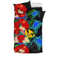 Kanaka Maoli (Hawaiian) Bedding Set - Polynesian Hibiscus Turtle Palm Leaves - Polynesian Pride