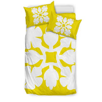 Hawaiian Bedding Set Royal Pattern - Yellow - C1 Style - Polynesian Pride