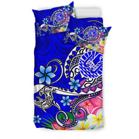 Tahiti Bedding Set - Turtle Plumeria (Blue) - Polynesian Pride