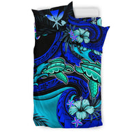 Kanaka Maoli (Hawaiian) Bedding Set Wave Polynesian Turtle Hibiscus - Polynesian Pride