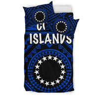 Cook Island Bedding Set - Seal With Polynesian Tattoo Style ( Blue) - Polynesian Pride