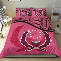 Pohnpei Duvet Cover Set - Pohnpei Flag Pink - Polynesian Pride