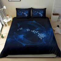 Hawaiian Map Galaxy Zodiac Dolphin Polynesian Bedding Set - Polynesian Pride