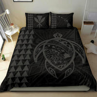 Hawaiian Map Kakau Turtle Kanaka Polynesian Bedding Set - Gray - Polynesian Pride