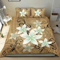 Hawaiian Plumeria Polynesian Bedding Set - Gold - Polynesian Pride