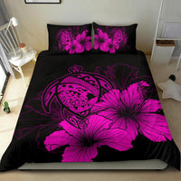 Hawaiian Map Hibiscus Turtle Polynesian Bedding Set - Pink - Polynesian Pride