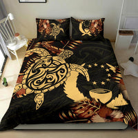 Polynesian Duvet Cover Set - Pohnpei Duvet Cover Set Turtle Lucky Black - Polynesian Pride