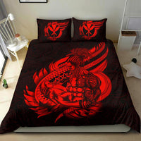 Polynesian Bedding Set - Hawaii Duvet Cover Set Father And Son Red - Polynesian Pride