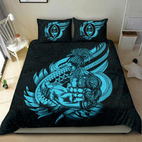 Polynesian Bedding Set - Guam Duvet Cover Set Father And Son Emerald - Polynesian Pride