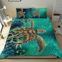 Hawaii Sea Turtle Water Color Travel Sea Bedding Set - AH - Green - Polynesian Pride