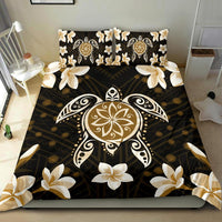 Hawaiian Gold Turtle Plumeria Bedding Set - Polynesian Pride
