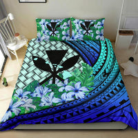 Kanaka Maoli (Hawaiian) Bedding Set - Lauhala Polynesian Hibiscus Blue - Polynesian Pride