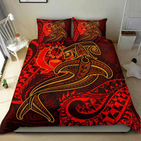 Pohnpei Bedding Set - Red Shark Polynesian Tattoo - Polynesian Pride