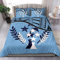 Kosrae Duvet Cover Set - Kosrae Flag Blue - Polynesian Pride