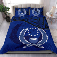Pohnpei Duvet Cover Set - Pohnpei Flag Dark Blue - Polynesian Pride
