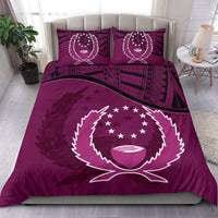 Pohnpei Duvet Cover Set - Pohnpei Flag Pink - Polynesian Pride