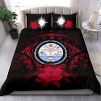 Marshall Island Duvet Cover Set - Marshall Island Seal & Red Hibiscus - Polynesian Pride