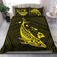 Hawaiian Map Whale Polynesian Bedding Set - Yellow - Polynesian Pride