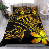 Hawaiian Turtle Kakau Plumeria Polynesian Bedding Set Yellow - Polynesian Pride