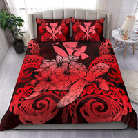 Hawaii Turtle Wave Polynesian Bedding Set - Hey Style Red - Polynesian Pride