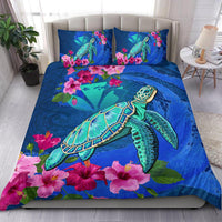 Hawaii Bedding Set - Hawaii Honu Aumakua Sea Hibiscus Bedding Set - Nin Style - Polynesian Pride