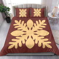 Hawaiian Royal Pattern Bedding Set - Coral - D1 Style - Polynesian Pride