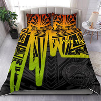 American Samoa Personalised Bedding Set - Seal With Polynesian Pattern Heartbeat Style (Reggea) - Polynesian Pride
