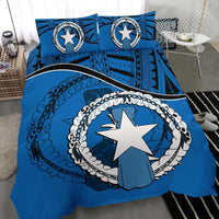 Northern Mariana Islands Duvet Cover Set - Northern Mariana Islands Flag Blue - Polynesian Pride