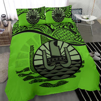 Tahiti Duvet Cover Set - Tahiti Flag Green - Polynesian Pride