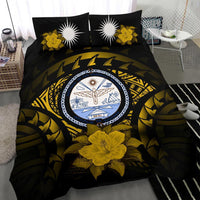 Marshall Island Duvet Cover Set - Marshall Island Seal & Yellow Hibiscus - Polynesian Pride