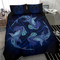 Hawaiian Hammerhead Shark Kanaka Galaxy Polynesian Bedding Set - Polynesian Pride