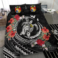 Polynesian Duvet Cover Set - Tonga Bedding Set Polynesia Map Turtle Hibiscus - Polynesian Pride